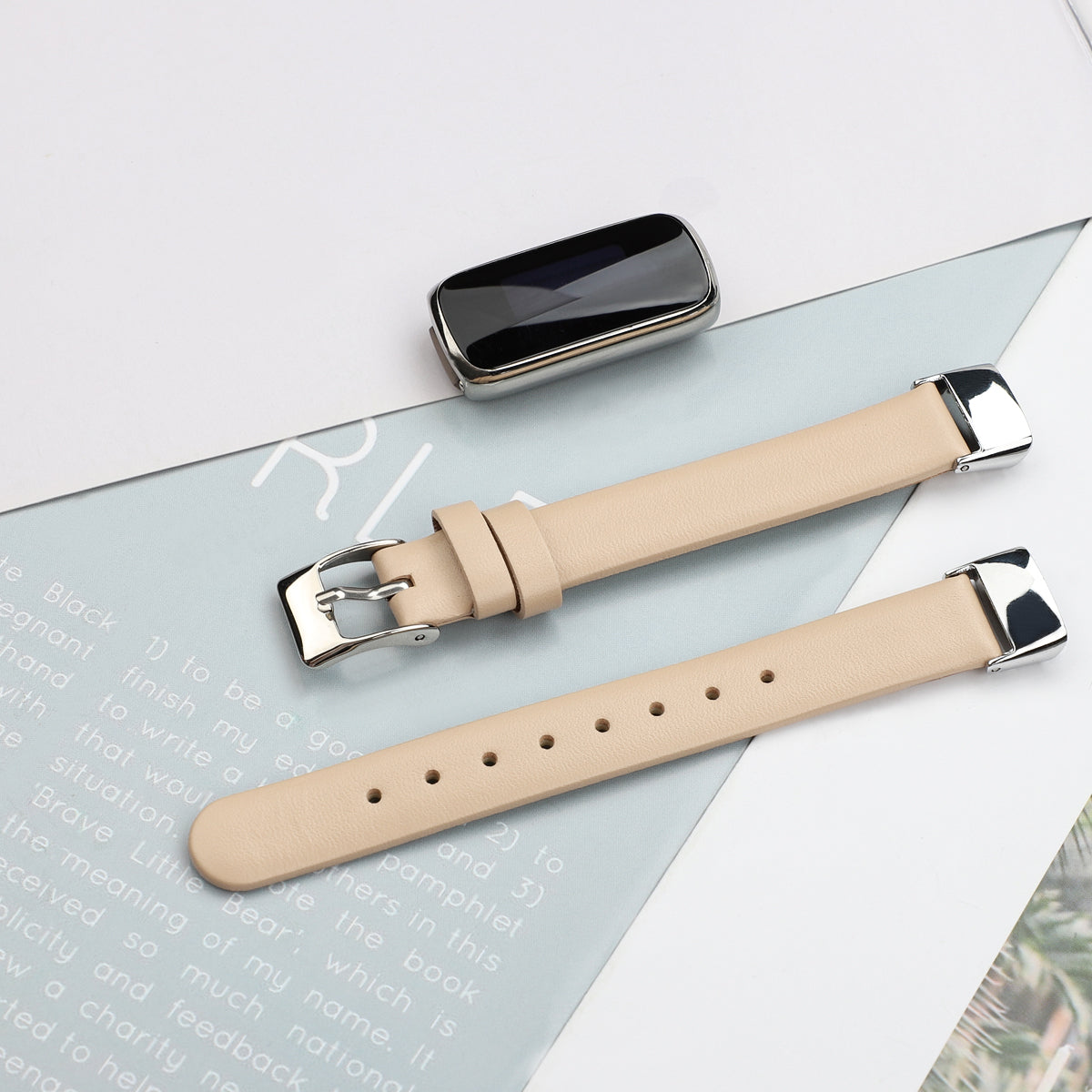 Genuine Leather Watch Strap Adjustable Watchband Replacement Size L (14.3+9.4cm) for Fitbit Luxe Genuine Leather Watch Strap Adjustable Watchband Replacement Size L (14.3+9.4cm) for Fitbit Luxe